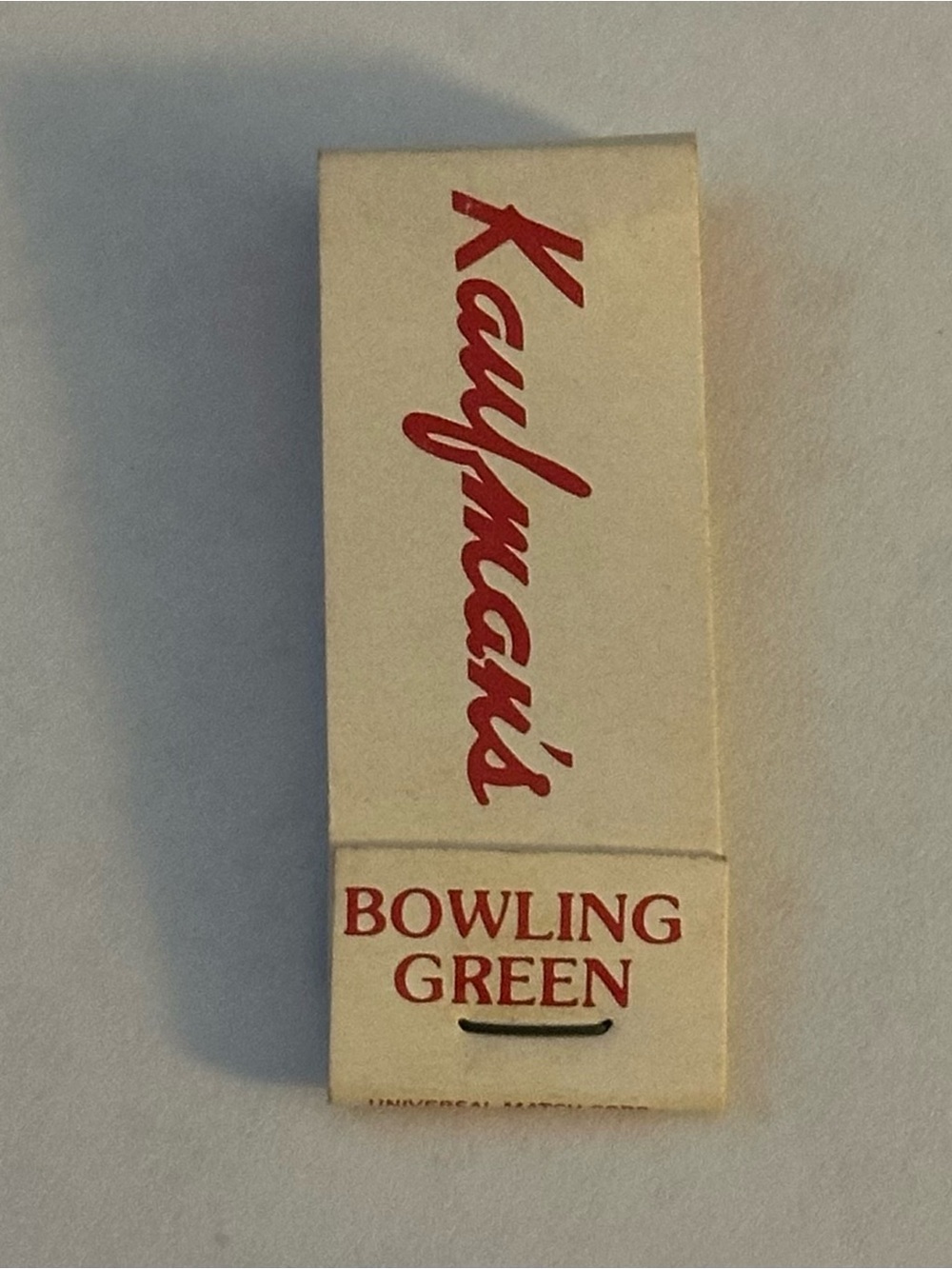 Vintage Mini Matchbook Kaufmans Restaurant Bowling Green OH Ohio Matches